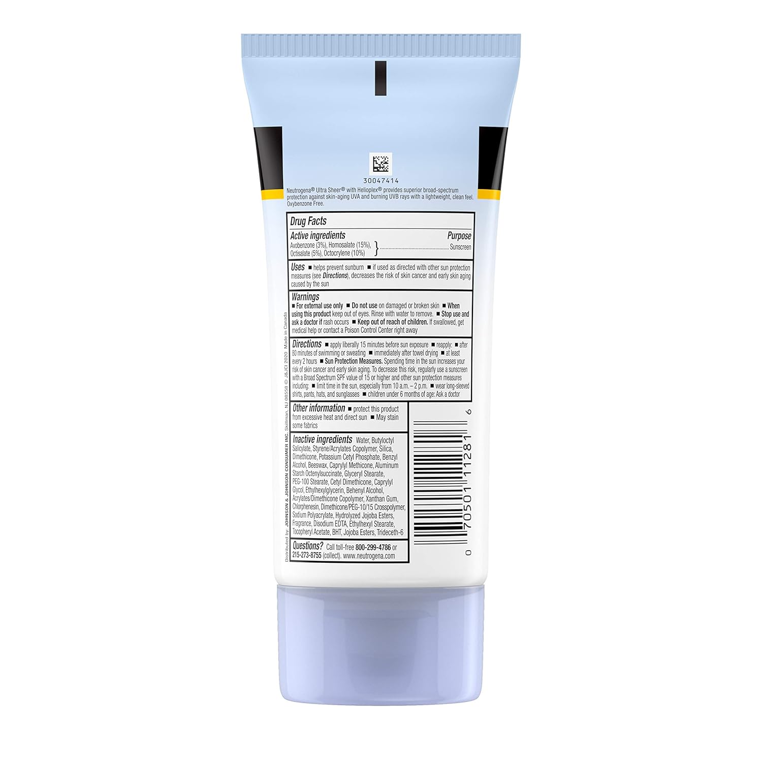 Ultra Sheer Dry-Touch Sunscreen Lotion SPF 70, Water Resistant, 5 fl. oz C286