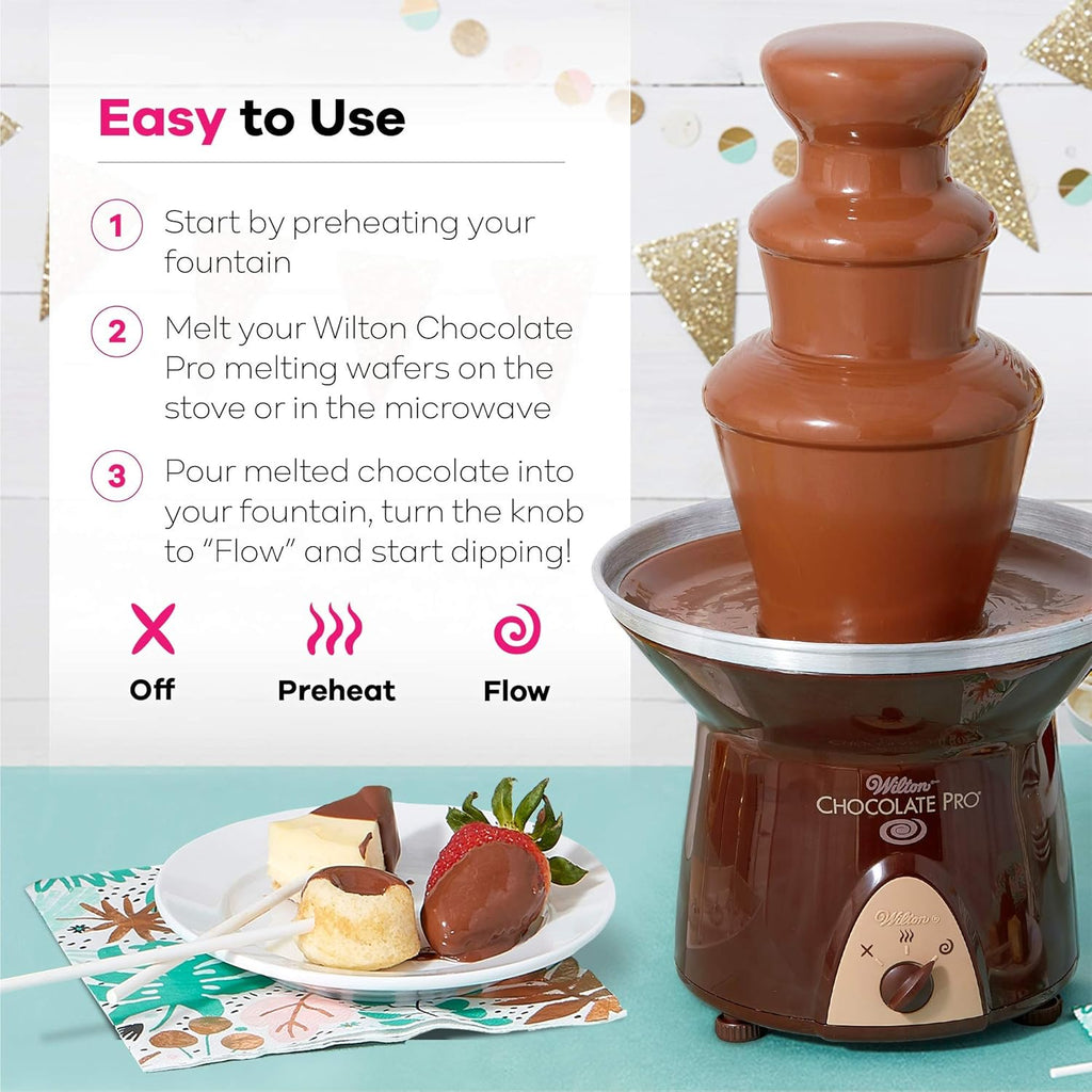 Chocolate Fountain and Fondue Fountain, 3-Tier, 16-Inches Tall, 4-lb Capacity M5320