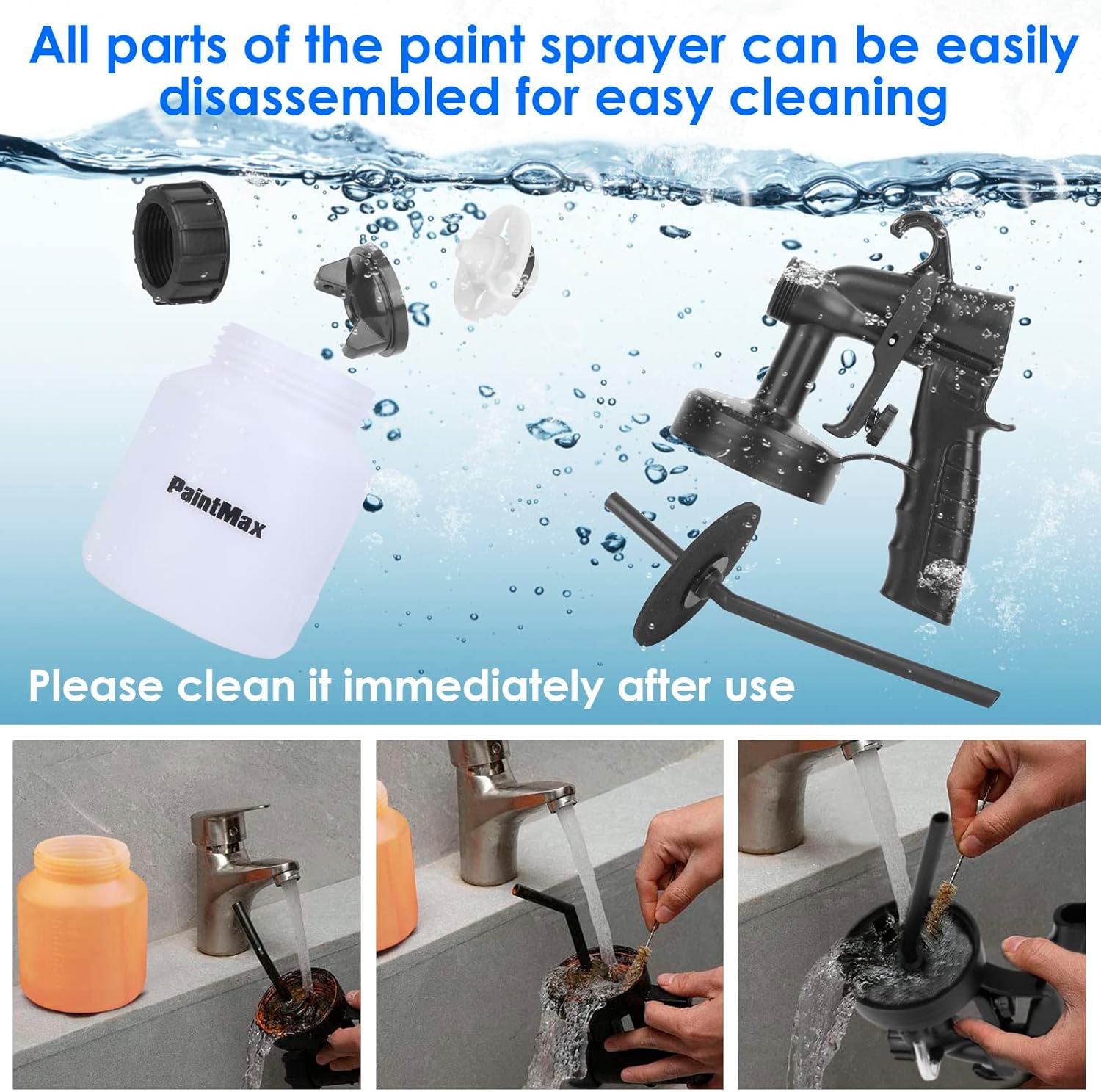 HVLP Paint Sprayer with 3 Patterns and 800ml Container R115653