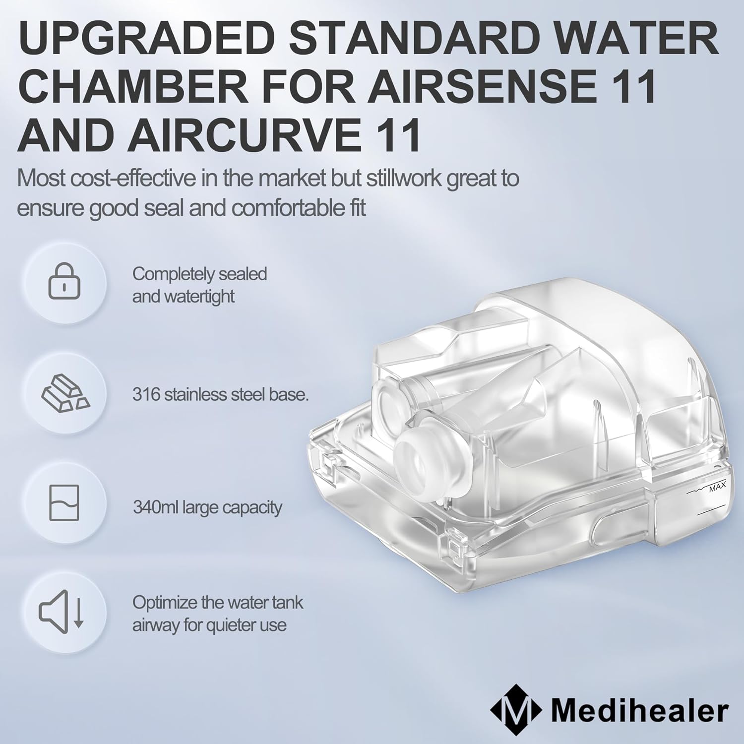 Water Chamber for Air Sense 11, Humidifier Tub, 380ml, Transparent N27290