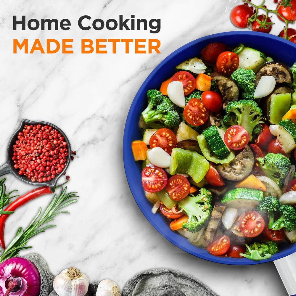 8" Nonstick Frying Pan with Lid, Ceramic Coating M540723