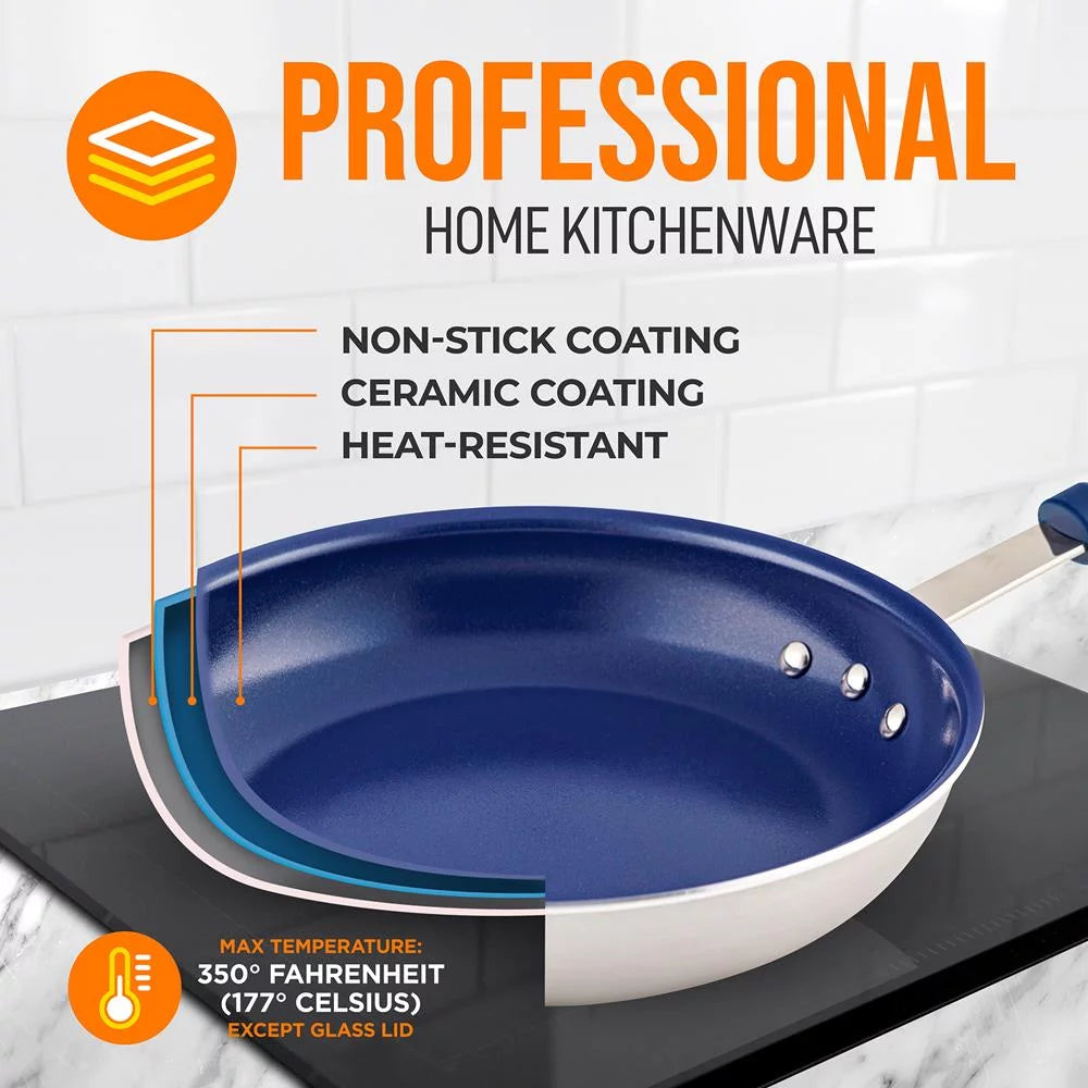 8" Nonstick Frying Pan with Lid, Ceramic Coating M540723