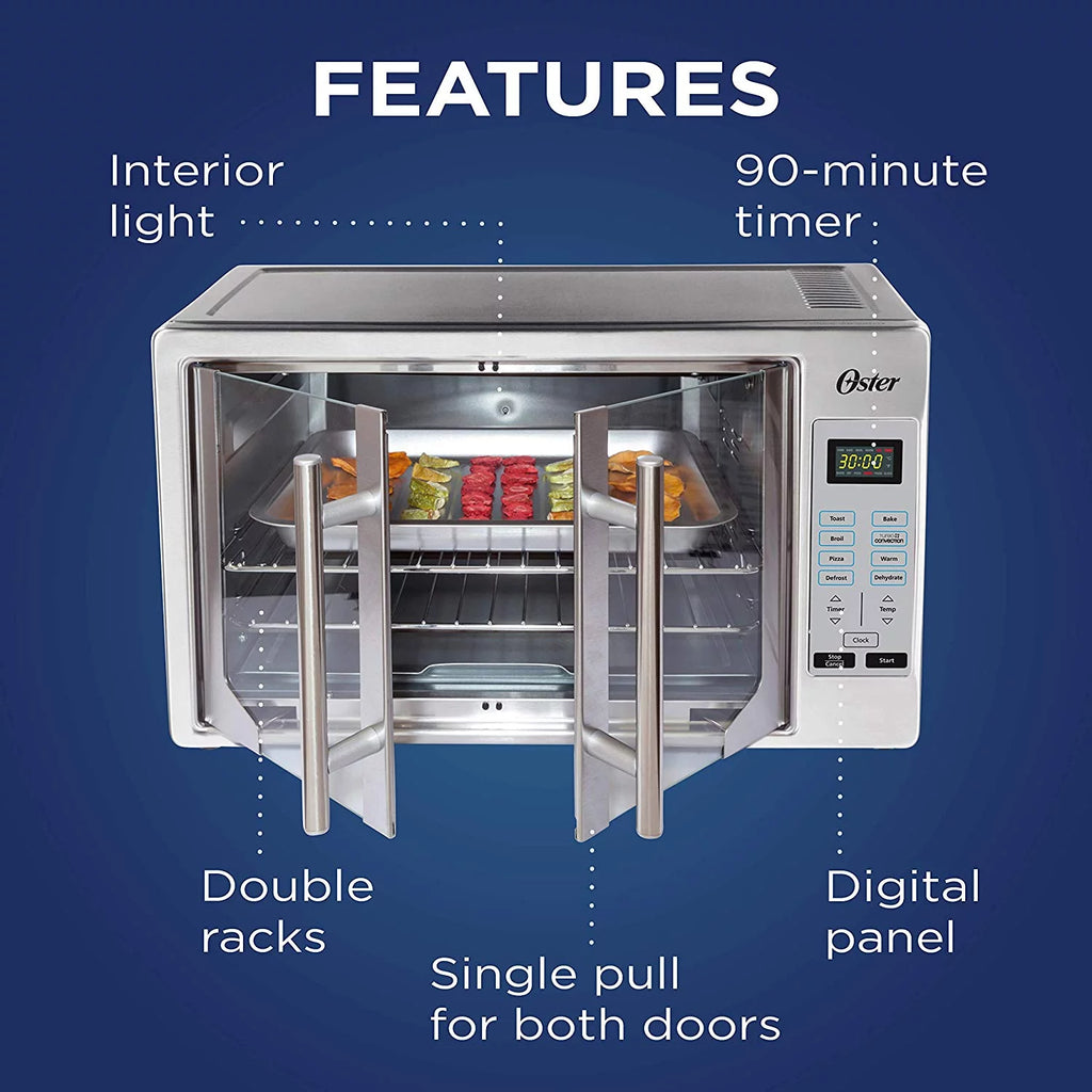 Air Fryer Toaster Oven, 10-in-1, XL Fits 2 Pizzas, Stainless Steel K876997