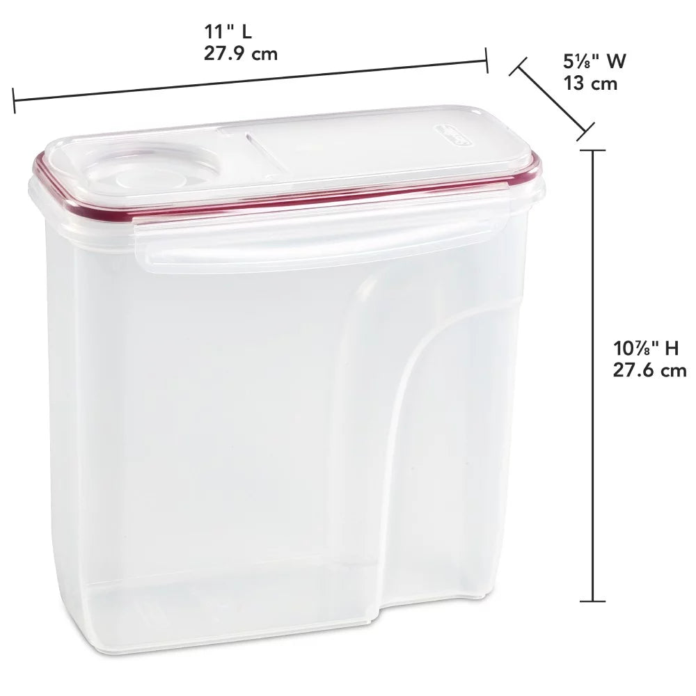 Dry Food Storage Container 6 Qt Clear 3-Pack W6871