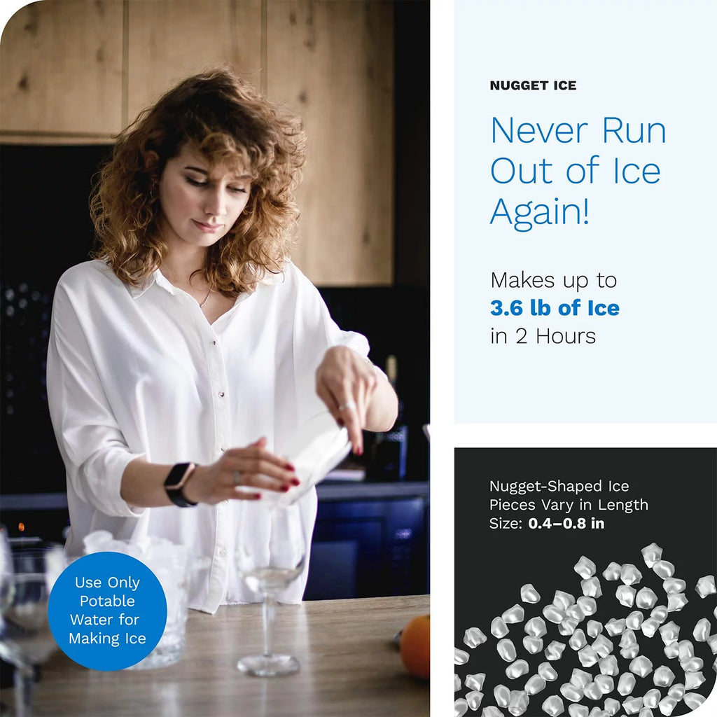 Nugget Ice Maker with Touch Screen, Portable and Compact W254