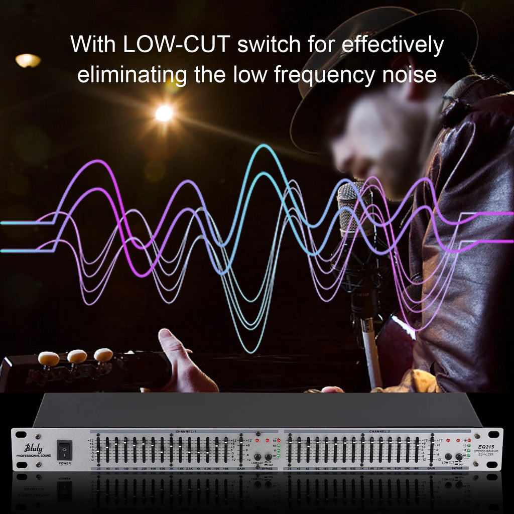 Dual Channel 15-Band Graphic Equalizer, 1U Rack Mount J604