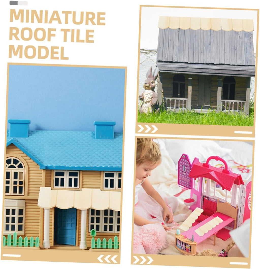 Miniature Dollhouse Roof Tiles for Pretend Play Y932196