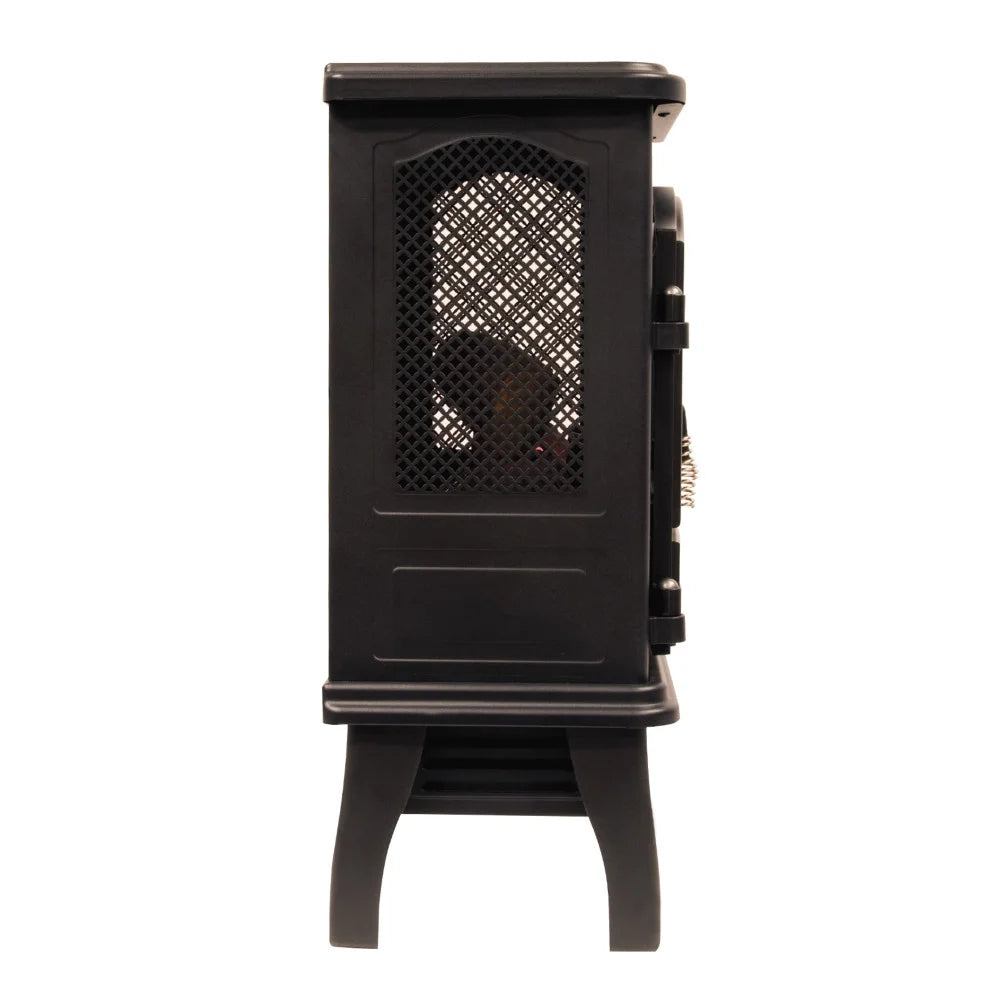 3D Infrared Electric Fireplace Stove Heater, Black W50236