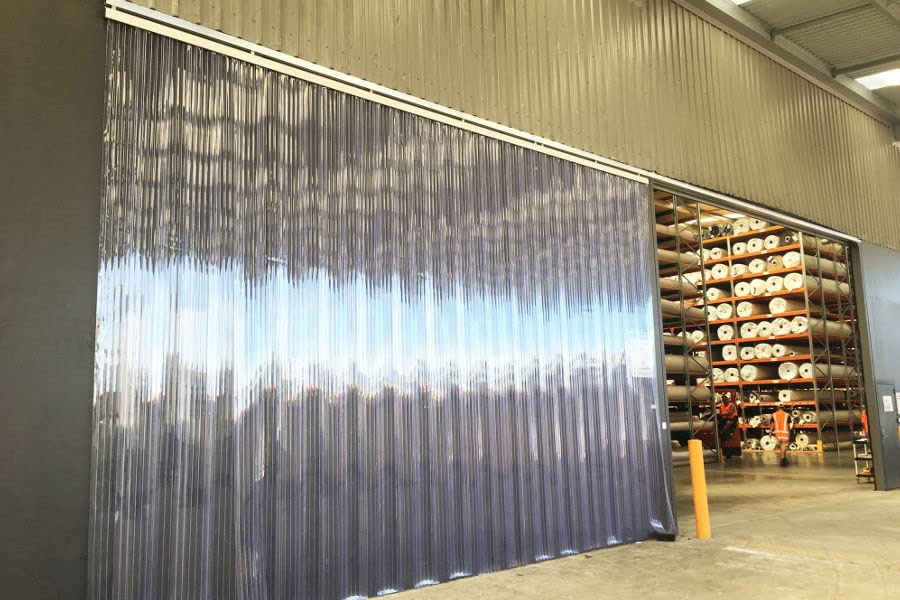 Clear PVC Strip Door Curtain Kit, 36 x 80 in, 8 in Wide Strips G29499