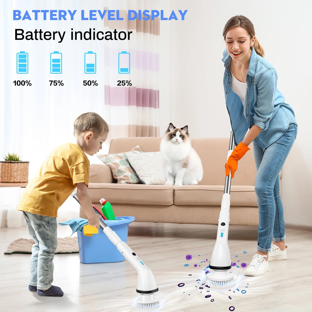 Electric Spin Scrubber for Bathroom, Shower Cleaning Brush Kit S35266
