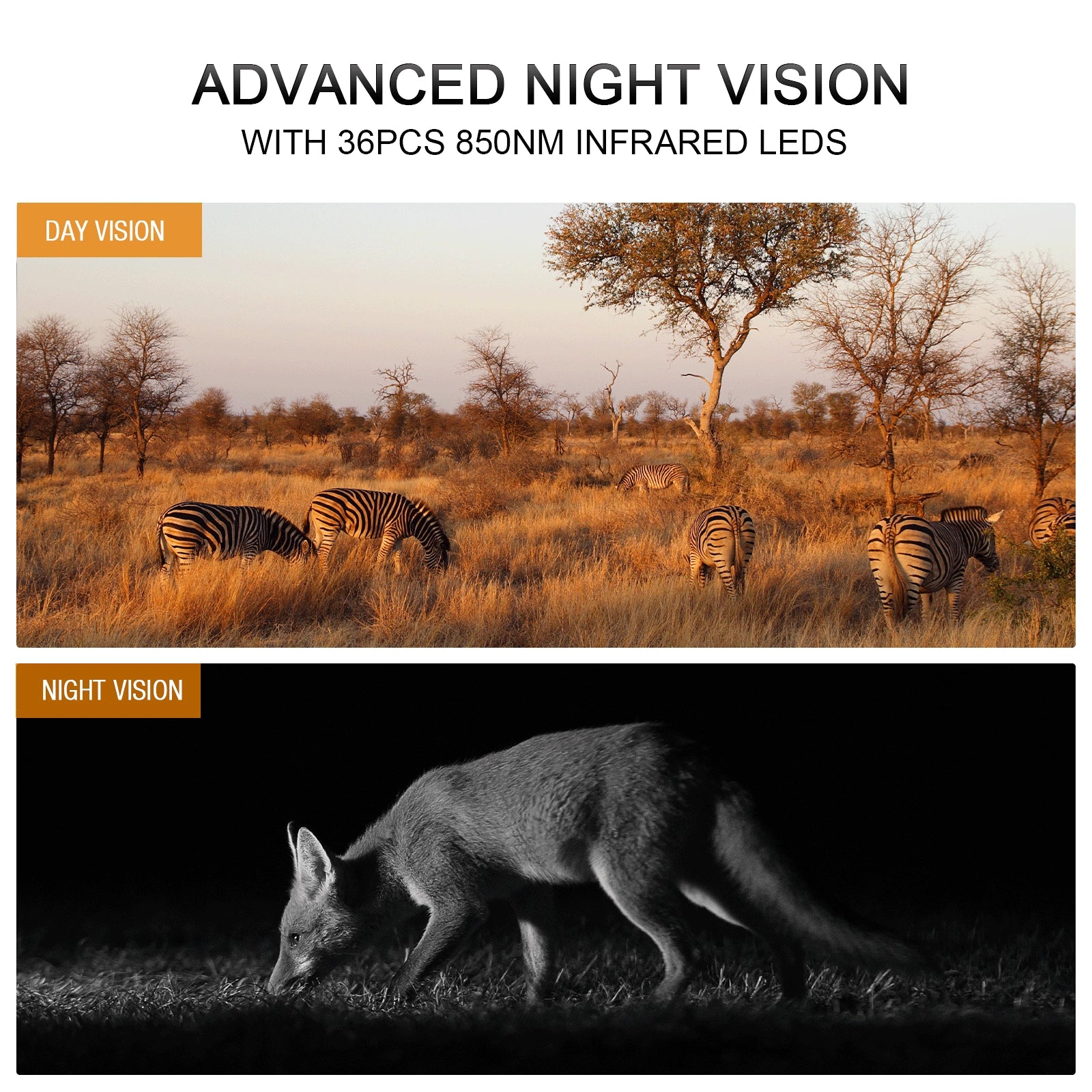 Solar Powered Trail Camera 4K 48MP WiFi Game Camera with Night Vision E29306