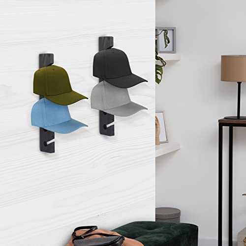 Wall Hat Rack for Baseball Caps, Wooden 2 Pack W56565