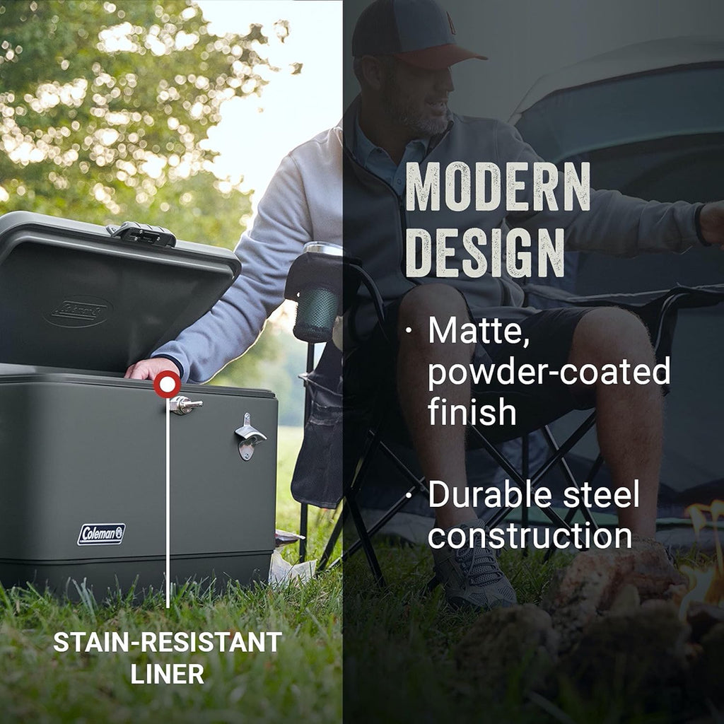 54-Quart Insulated Portable Cooler for Camping H159