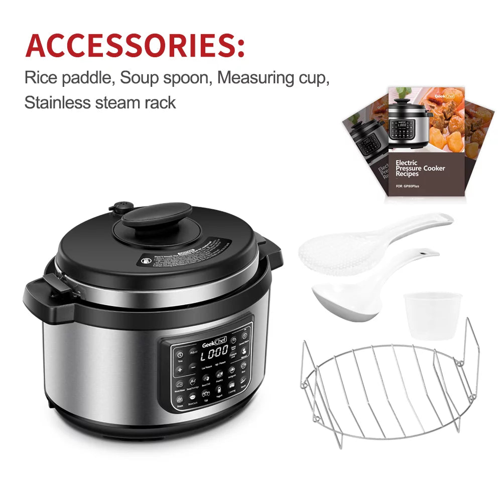 12-In-1 Electric Pressure Cooker, Stainless Steel E938