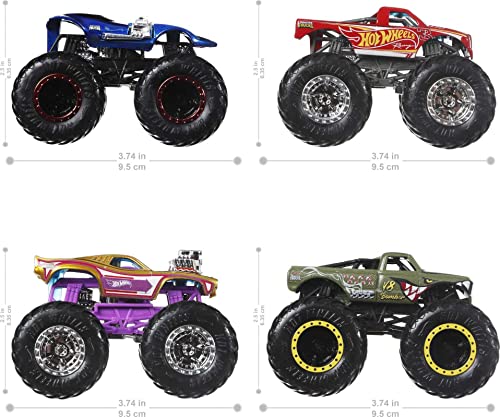 Monster Trucks 4-Pack, 1:64 Scale Toy Trucks H725392