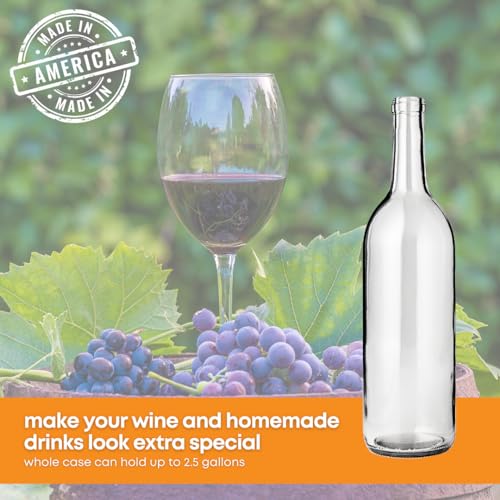 12 Clear Bordeaux Wine Bottles, 750 ml O7311