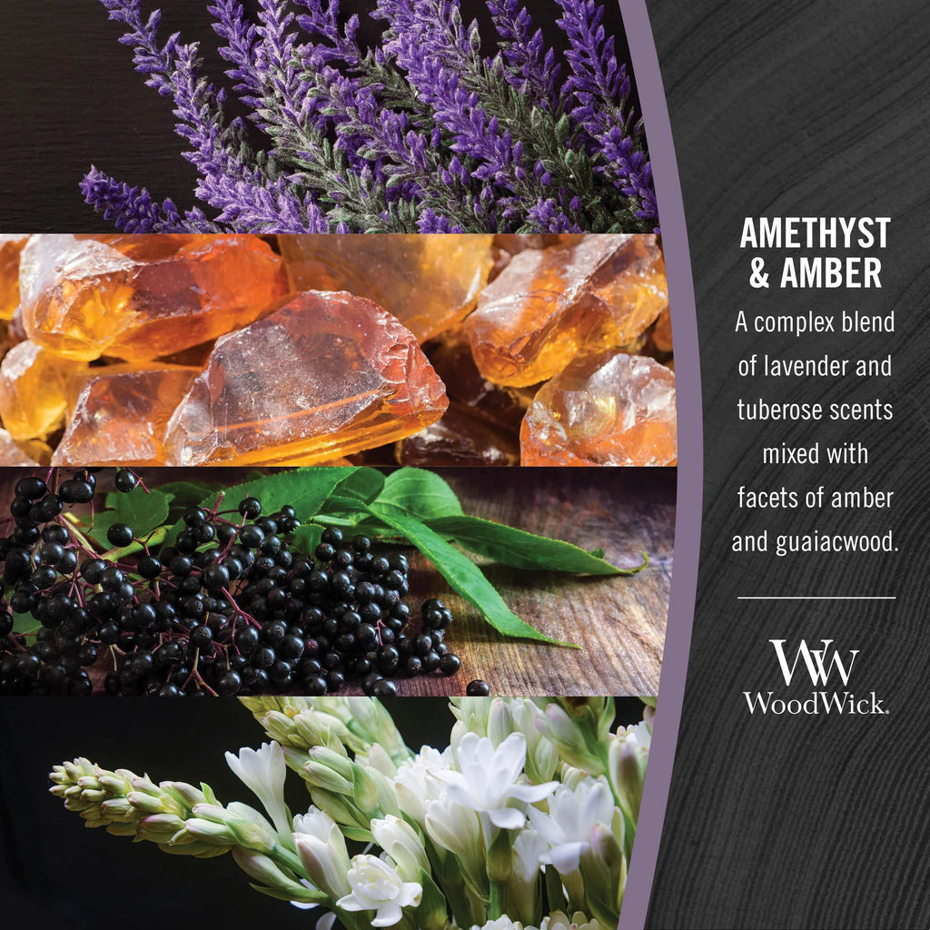 Amethyst & Amber Ellipse Candle E489
