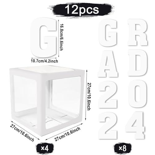 Graduation Balloon Boxes with 2024 Decorations for Party N843061