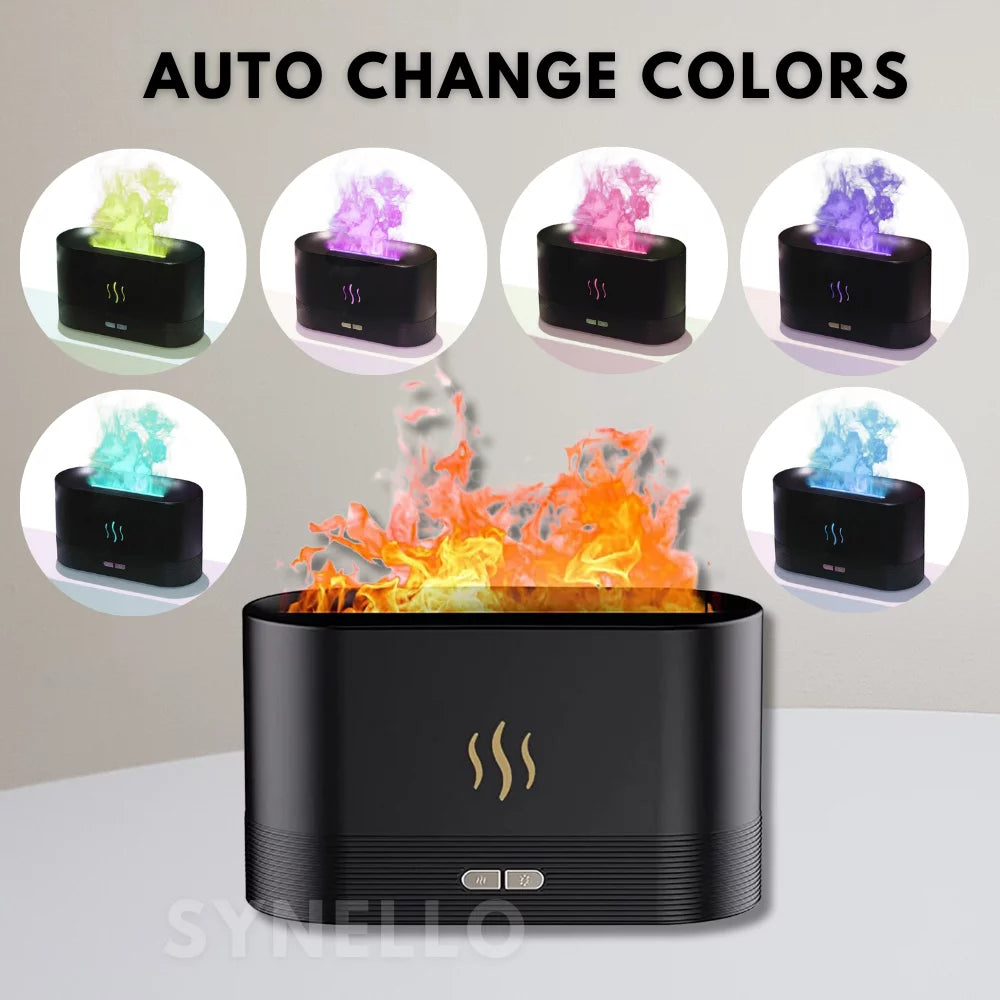 Flame Diffuser for Essential Oils, 180ml Cool Mist Humidifier Y6202