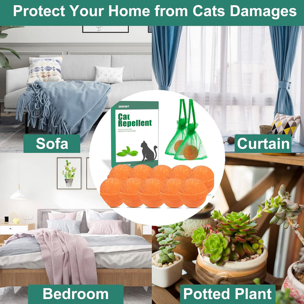 Natural Cat Repellent Outdoor Indoor Peppermint Oil Deterrent O959