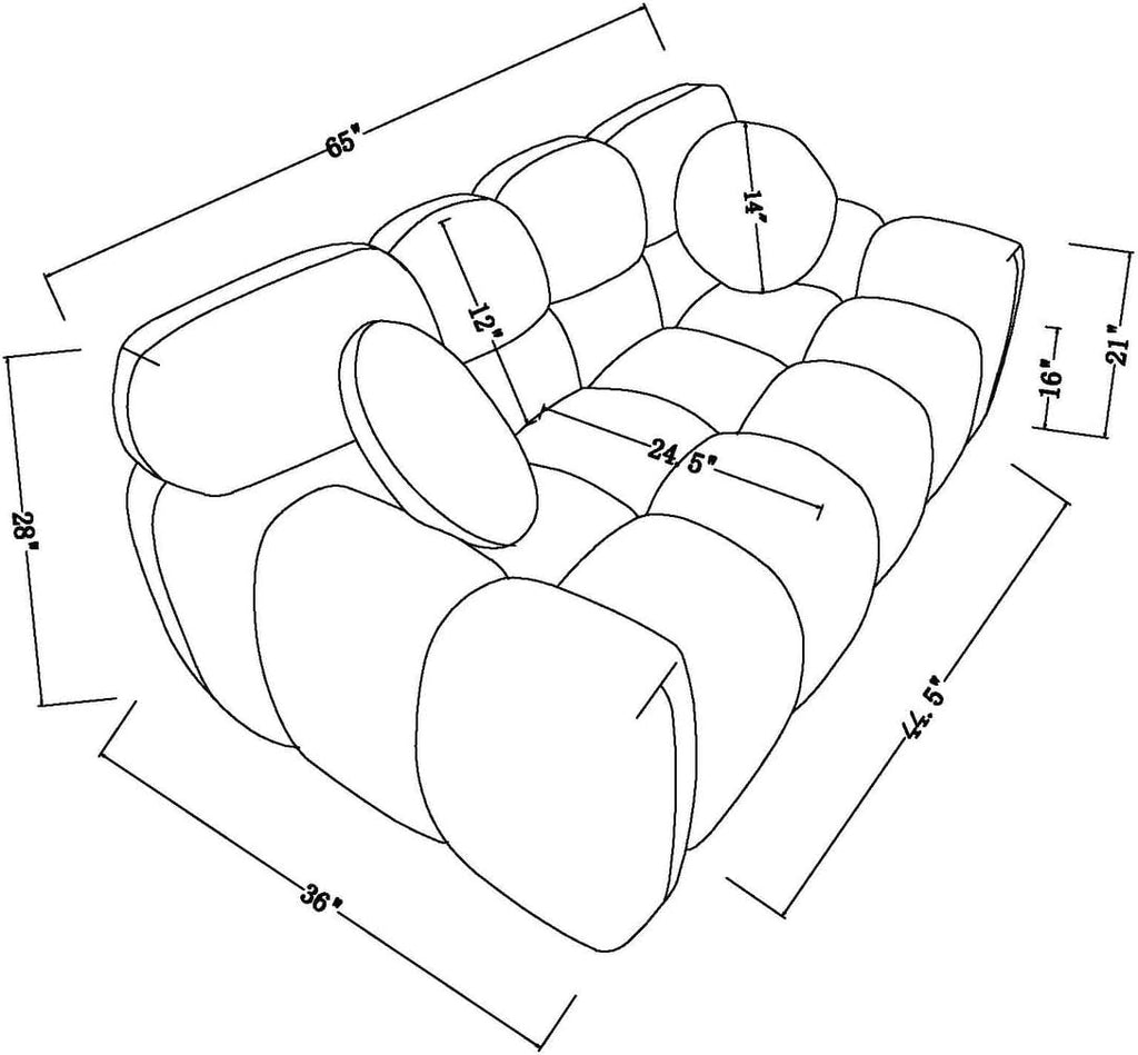 Modern Loveseat Sofa Olive Green Recliner Couch with Pillows Z75210