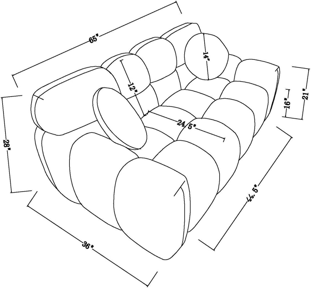 Modern Loveseat Sofa Olive Green Recliner Couch with Pillows Z75210