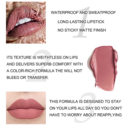 Matte Liquid Lipstick Set, Long-Lasting Waterproof Lip Stain Q20425