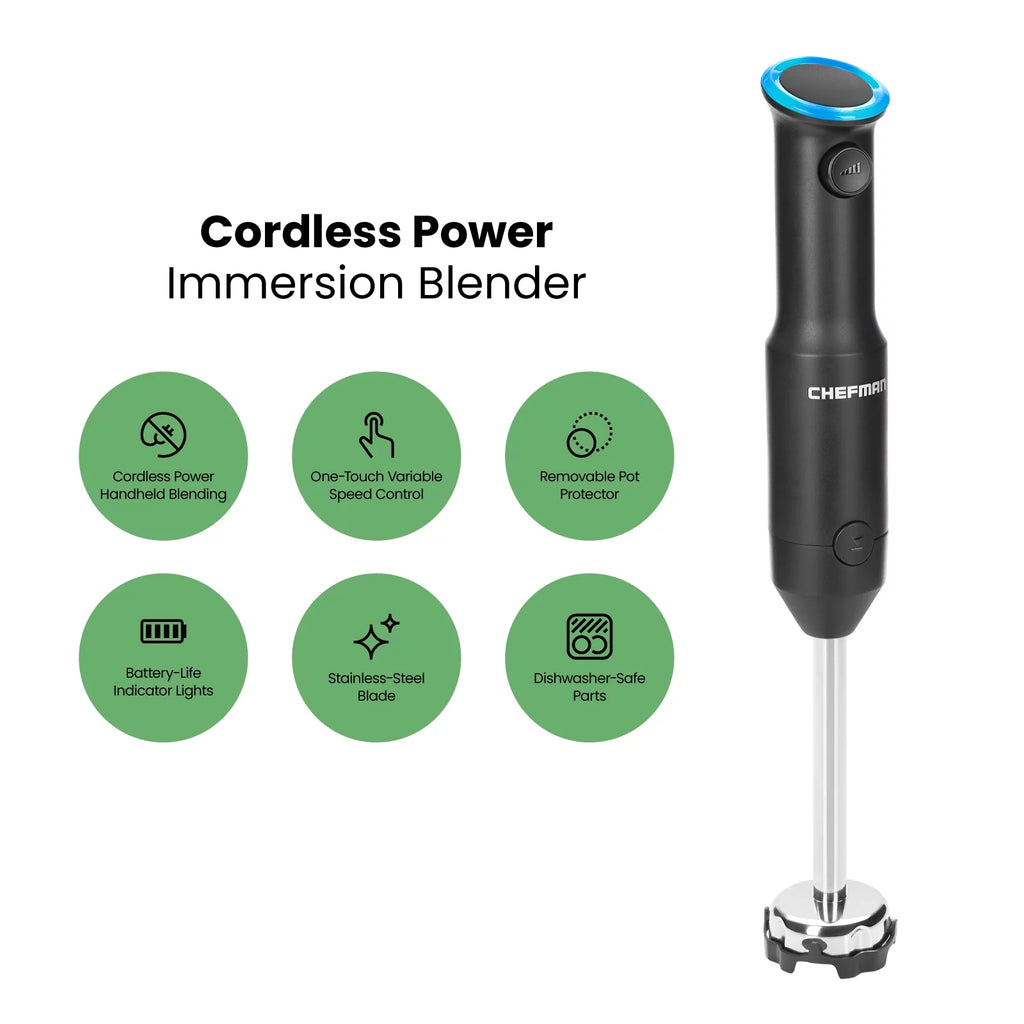 Cordless Handheld Immersion Blender, Variable Speed, Black Z8474