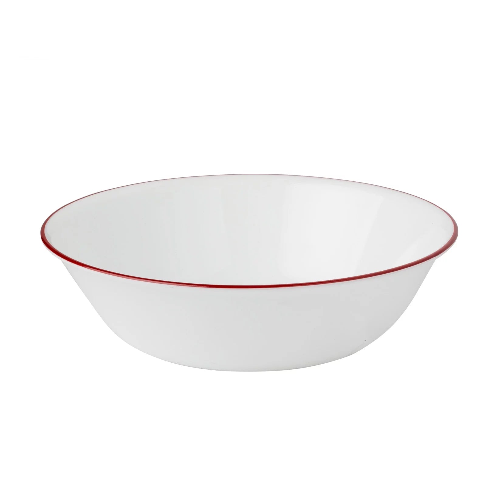12-Piece White and Red Round Dinnerware Set S276