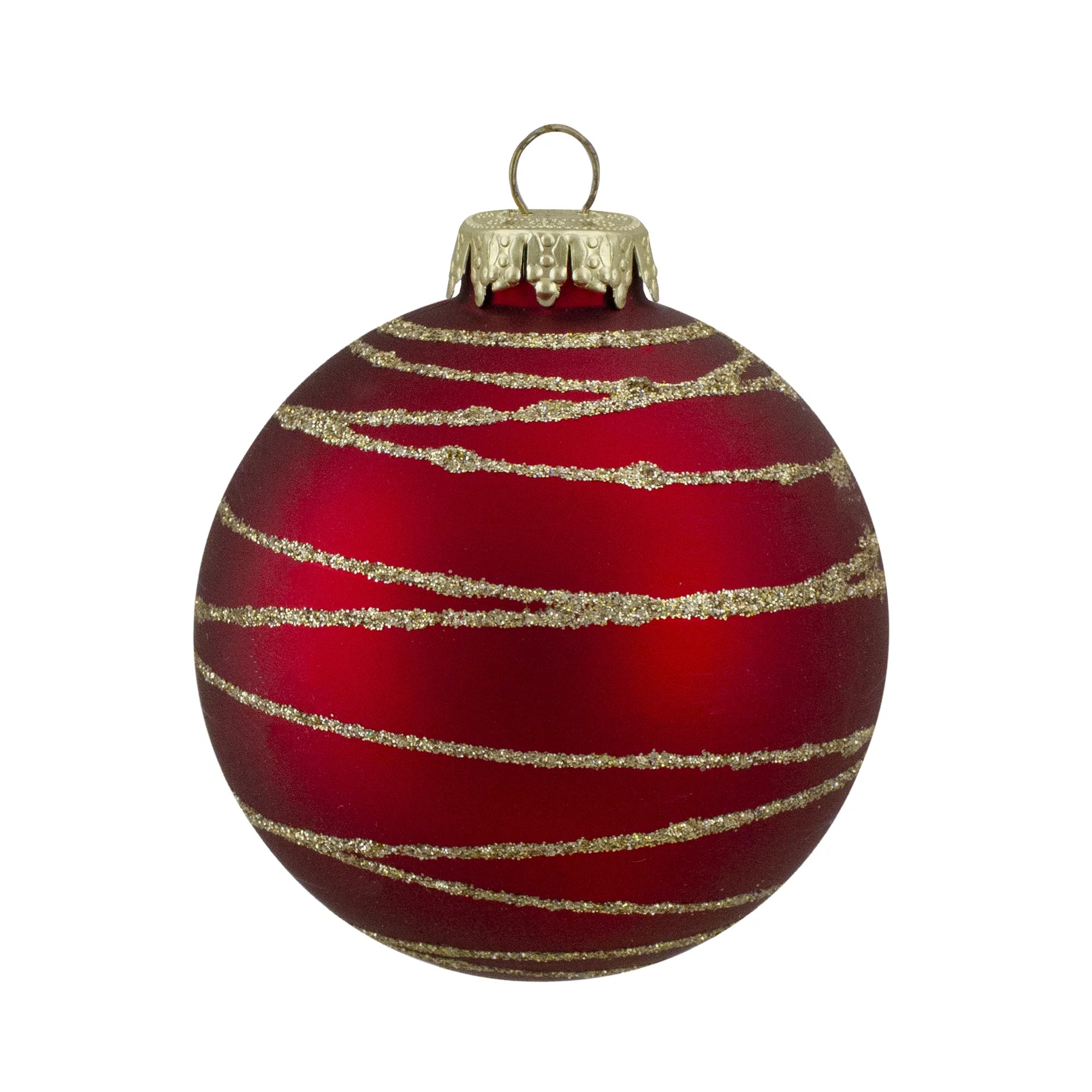 Red and Green Matte Christmas Ball Ornaments 3.25-Inch P297