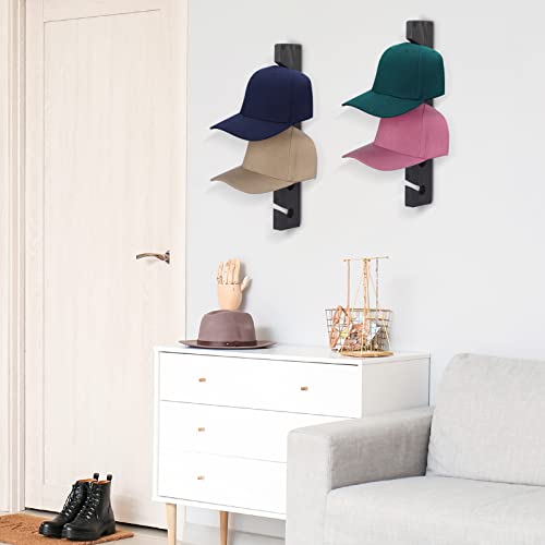 Wall Hat Rack for Baseball Caps, Wooden 2 Pack W56565