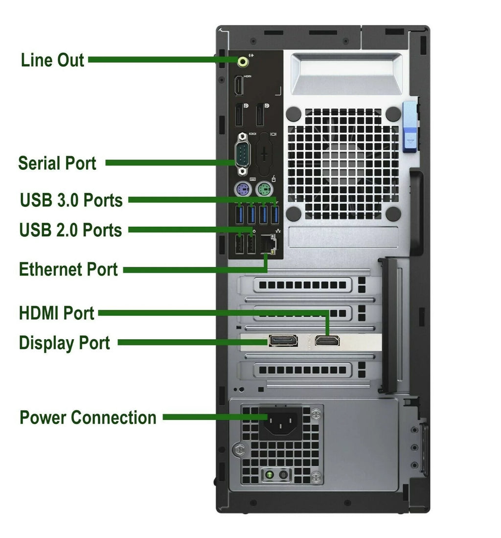 Refurbished Gaming Desktop PC, Intel Core i5, 16GB RAM, 256GB SSD + 2TB HDD, NVIDIA GT 1030, WiFi, RGB Keyboard & Mouse, Windows 10 Pro K46887