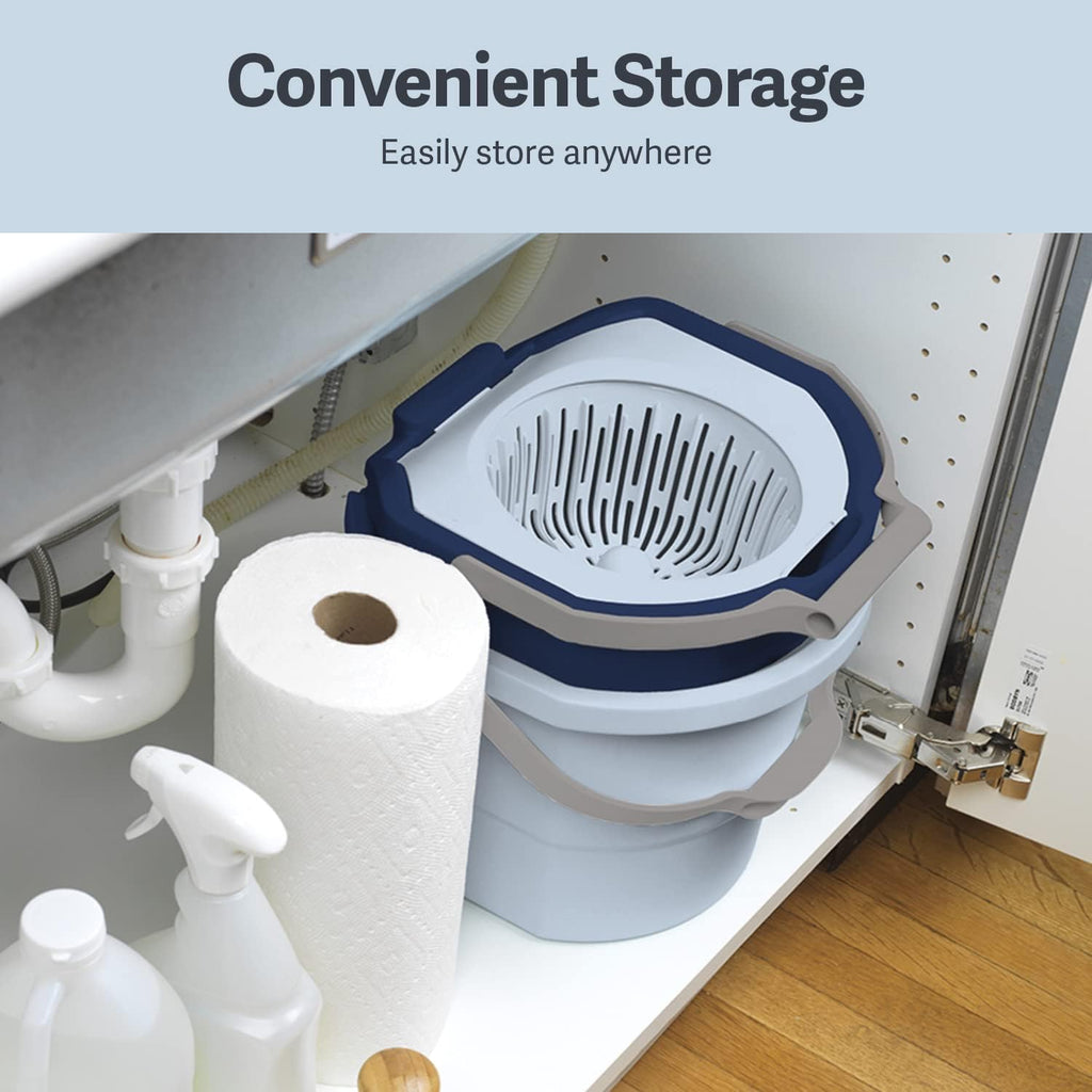 2-Bucket Spin Mop and Mopping Bucket Set with Refill M39601