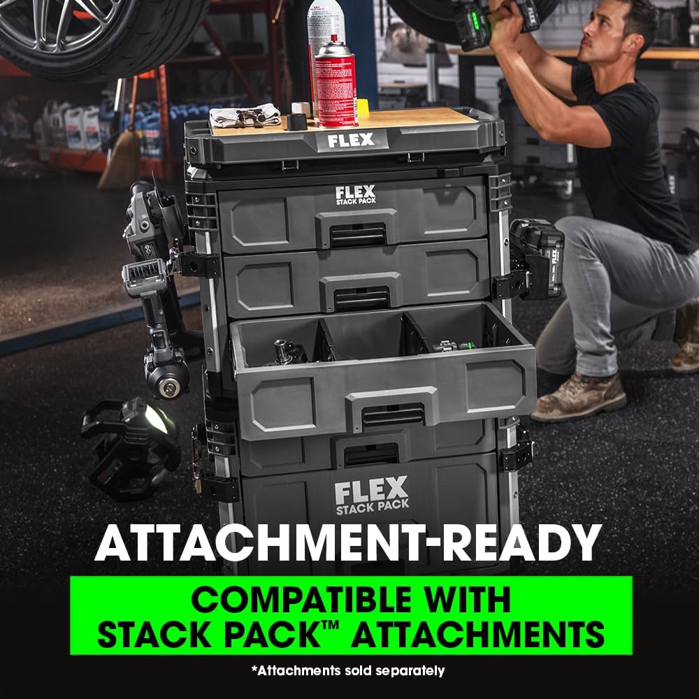 3-Drawer Tool Box Storage System, Grey/Black K9335