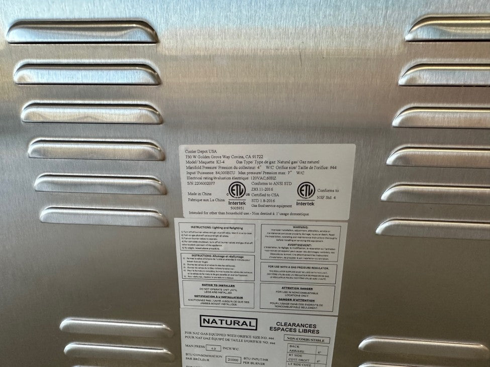 84,000BTU Natural Gas Rotisserie Grill with Auto Rotating Skewers C3322