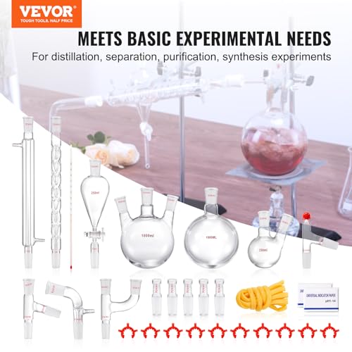 Laboratory Glassware Kit 29PCS 24/40, 250/1000ml E749