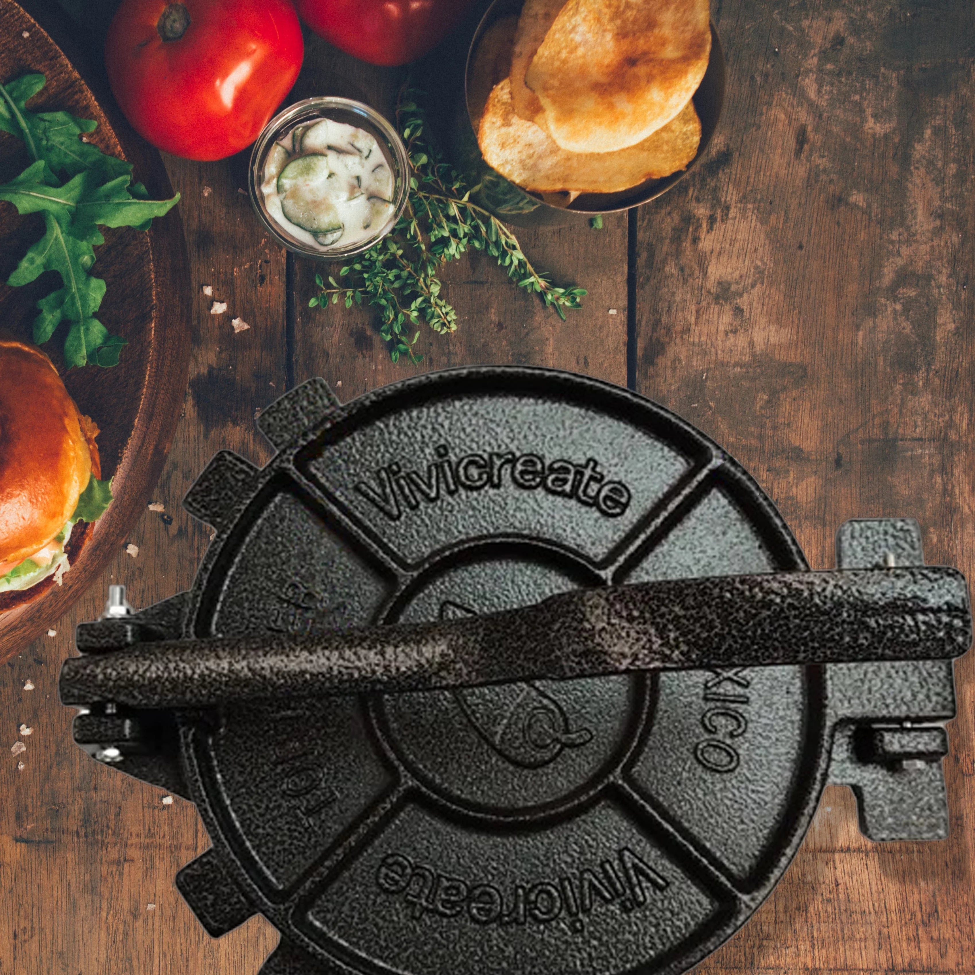 Tortilla Press 7.5 Inch, Dough Press for Flour Tortillas, Grey Q7784
