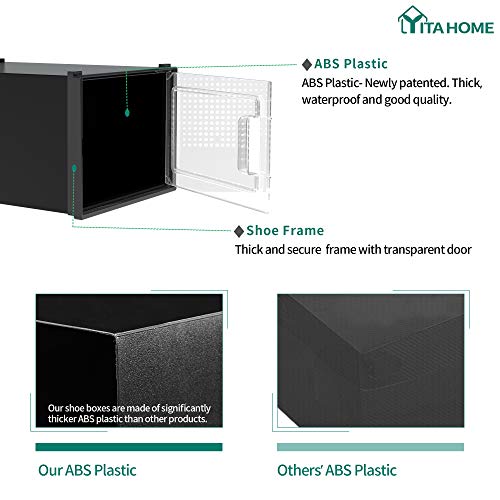 Stackable Shoe Storage Boxes for Closet, Bedroom, Entryway W712