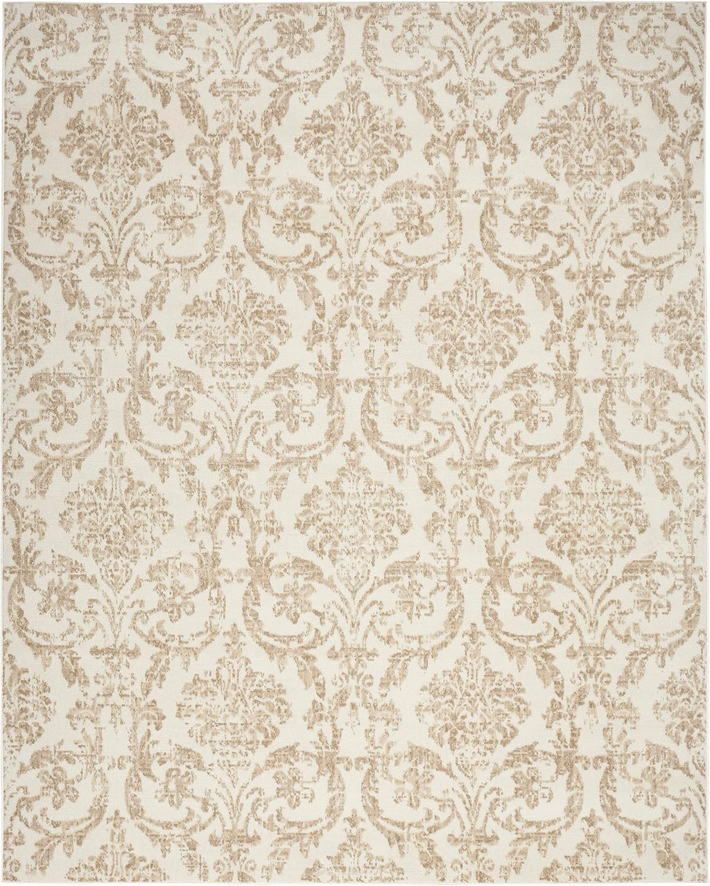 Vintage Ivory Beige 8x10 Area Rug for Bedroom, Living Room, Dining Room X579865