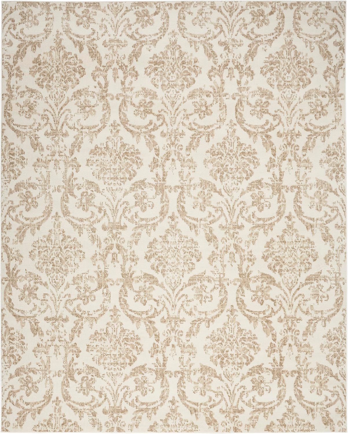 Vintage Ivory Beige 8x10 Area Rug for Bedroom, Living Room, Dining Room X579865
