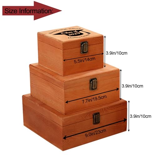 Personalized Graduation Wooden Box with Name and Grad Year I651331