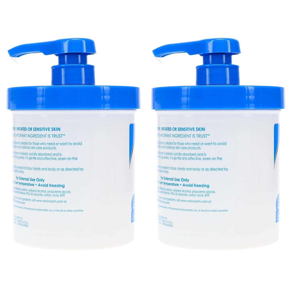 Daily Moisturizing Cream with Pump, 16 oz (Pack of 2) V9124