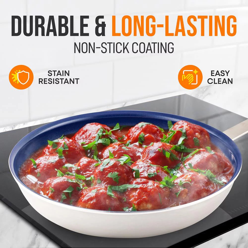 8" Nonstick Frying Pan with Lid, Ceramic Coating M540723