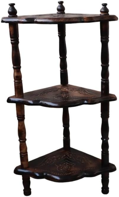 3-Tier Wooden Corner Shelf for Plants and Decor B5842