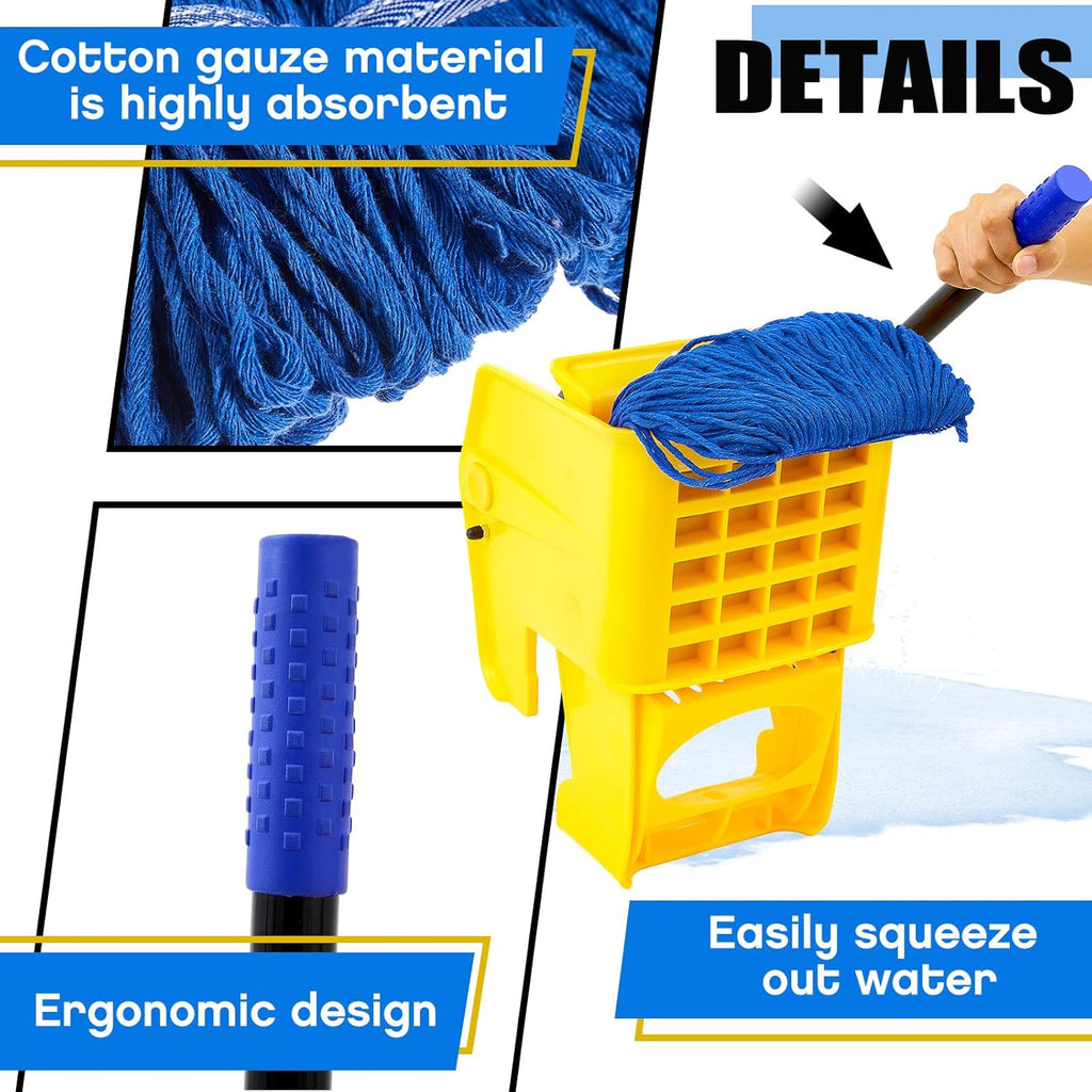 Mop Wringer Replacement for 26 and 33 Qt Bucket with 2 Mop Heads Z7897