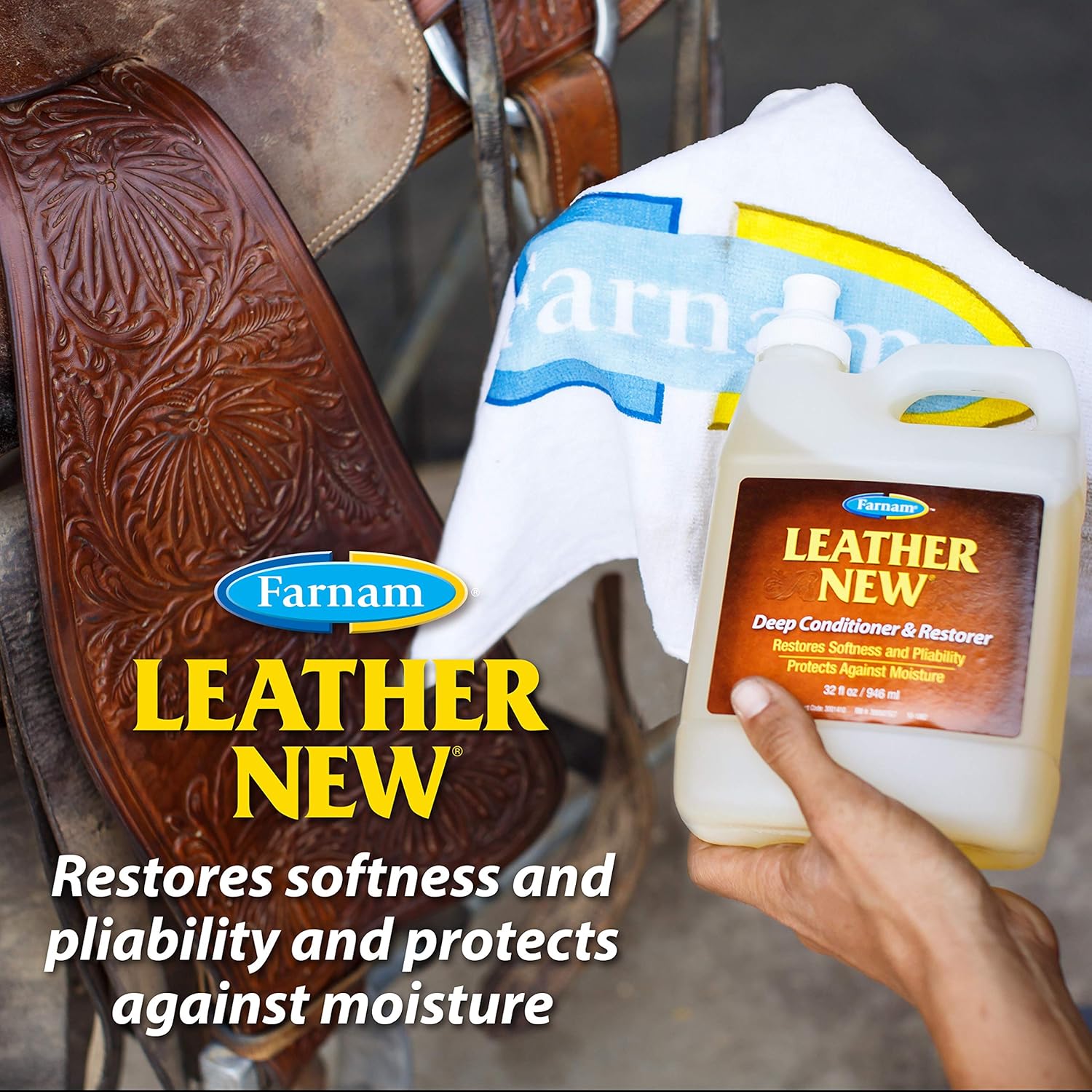Deep-Cleaning Conditioner and Restorer for Saddles and Leather, 16 oz H411551