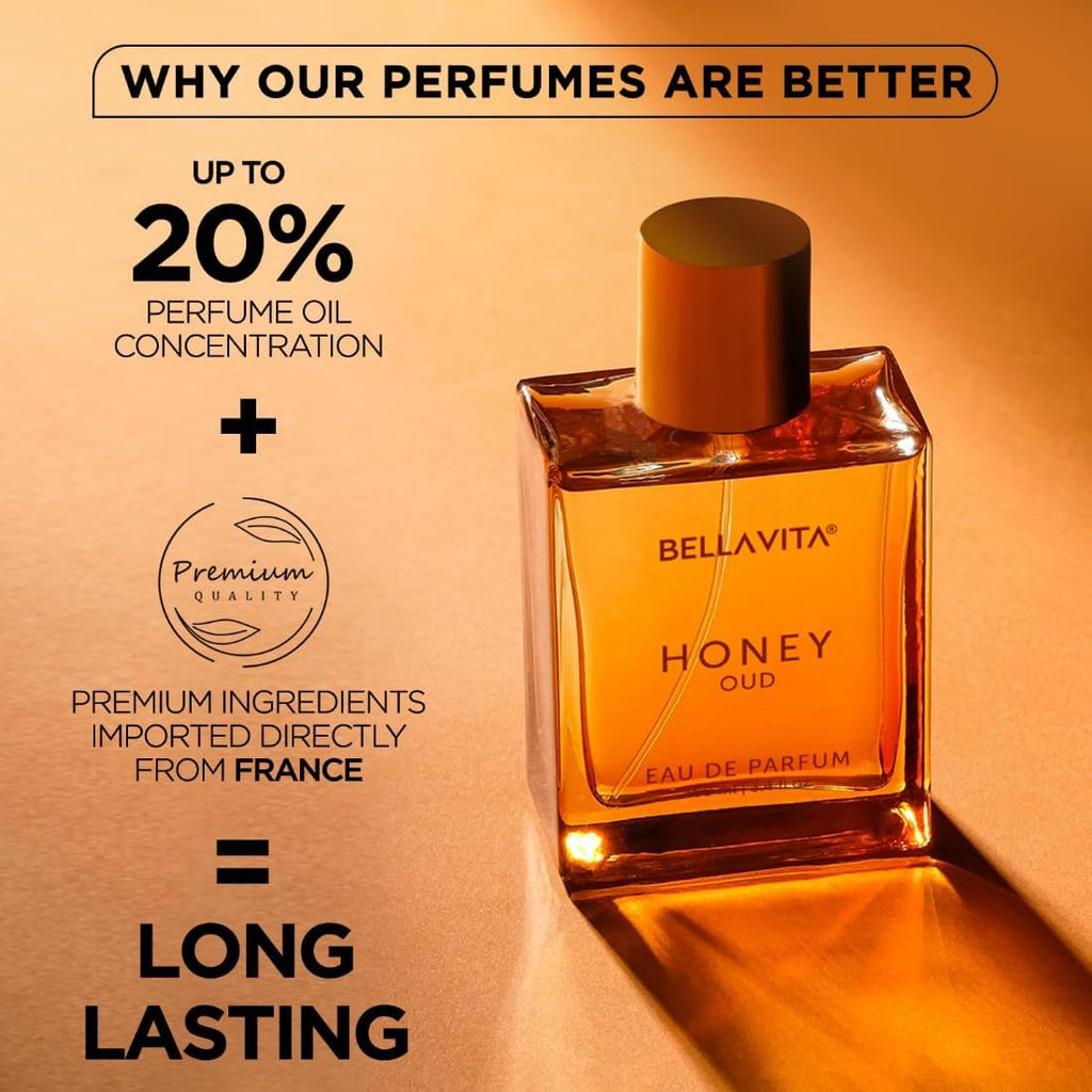Luxury Honey Oud Unisex Eau De Parfum with Bergamot, Patchouli, Vanilla 100ML V964181