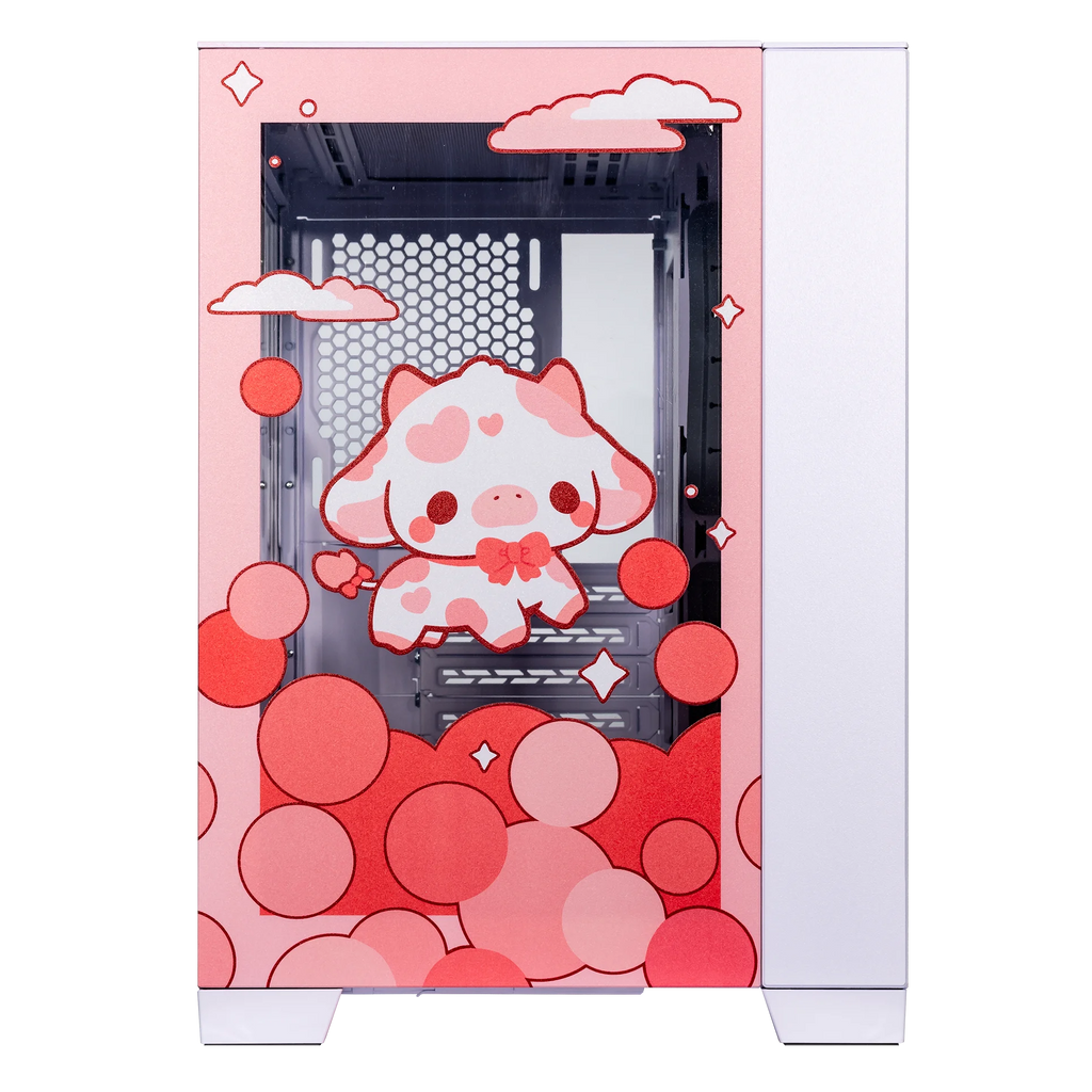 Pink Aluminum Tempered Glass Mini Gaming Computer Case K834