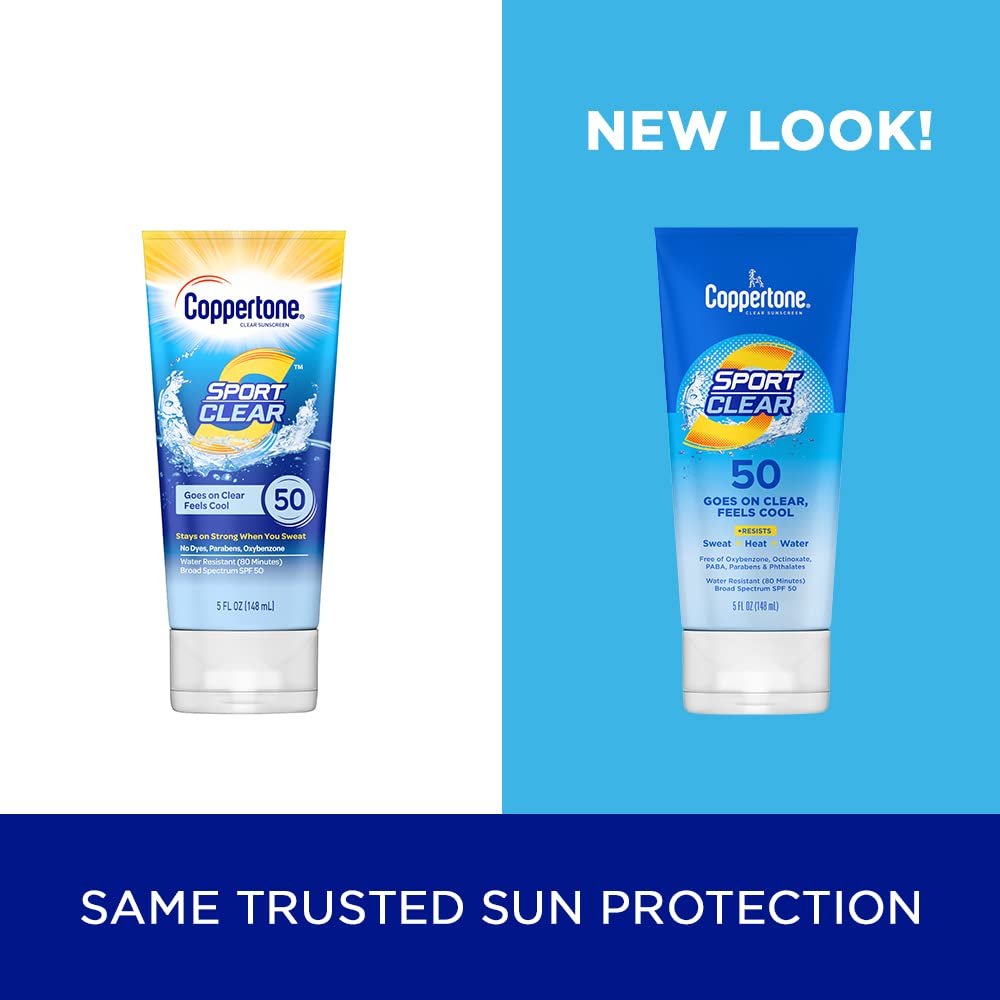 Sport Clear Sunscreen Lotion SPF 50, Water Resistant, Broad Spectrum, 5 Fl Oz Tube I93957