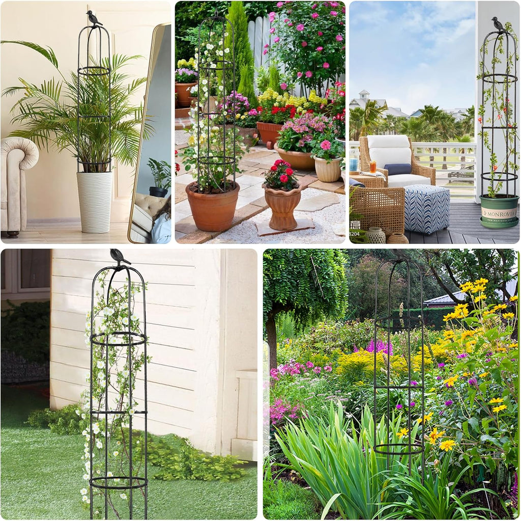 Garden Trellis for Climbing Plants Outdoor, 6ft Tall Plant Support U94727